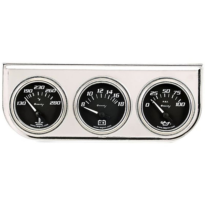 Equus 7200 2" Volt Triple Gauge Kit, Chrome - Image 4