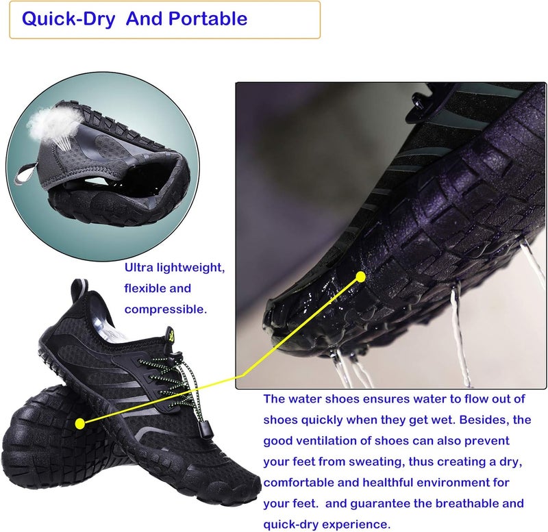 ziitop Water Shoes Mens Women Barefoot Shoes Quick Dry Aqua Outdoor Sports for Swim Pool Beach Surf Walk Water Yoga River Lake Hiking Kayaking - Image 5