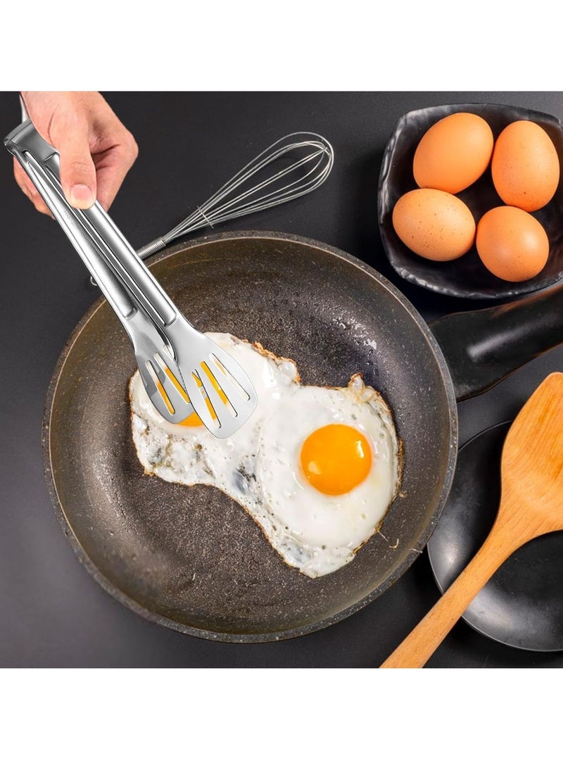 HOME ZONE 1 Pack  Silver Serving Tongs Metal Serving Tongs for buffet party 9 Inch - Image 3