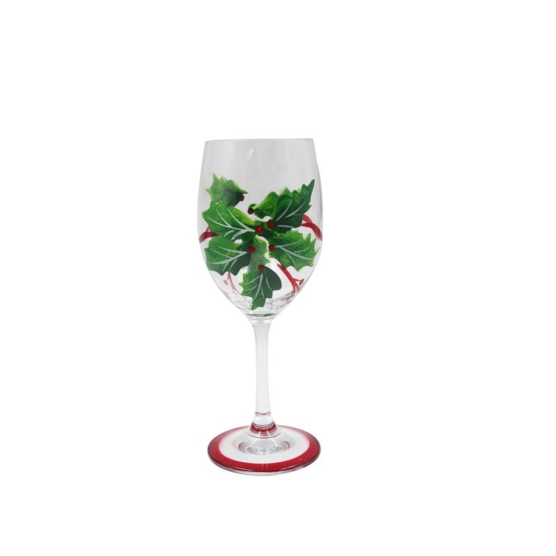 Jades Christmas Theme Wine Glasses Set of 4 C - Image 3
