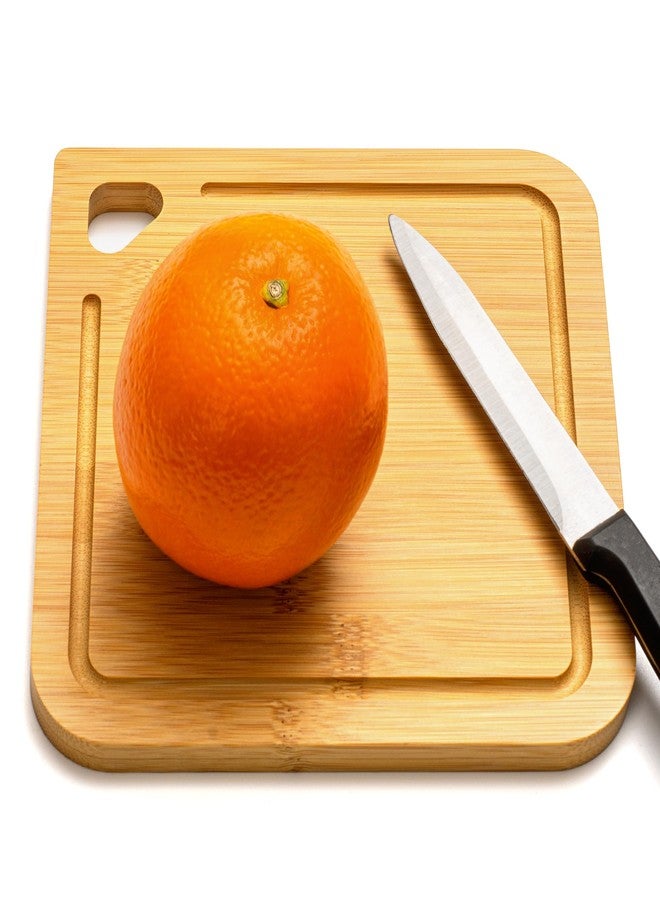 laboos 2-Pack Small Bamboo Cutting Boards with Juice Groove | 7x7 Inch Mini Chopping Boards for Fruit, Cheese, Baby Food, Dorm & Travel | Lightweight & Compact Square Wood Board Set - Image 2
