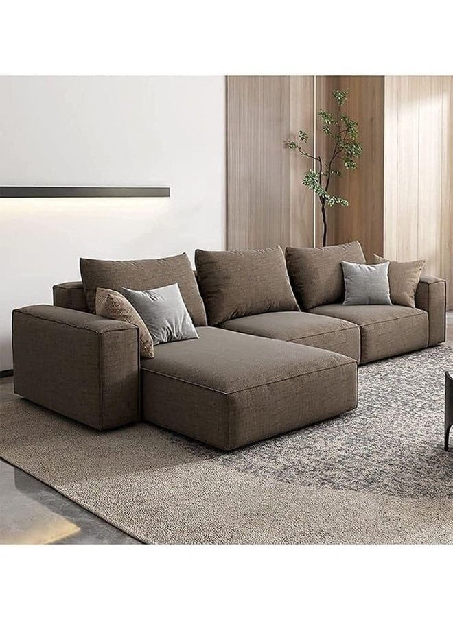KARNAK Karnak Sectional Sofa With Cushions L-Shaped Comfortable Living Room Sofa Color (Dark Brown)  - Image 1