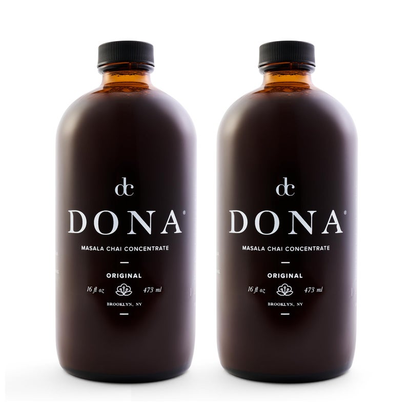 Dona Original Masala Chai Concentrate, Small-Batch, Single-Origin Spices, Hot or Iced Chai, 16 Fl Ounce Bottles (Pack of 2) (Standard, 32, Fl Oz) - Image 1