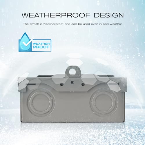 cnaodun AC Disconnect Box Outdoor, CNAODUN 60 Amp Disconnect 120/240 Volt 2 Pole 1 Phase 3wire Waterproof Pull Out Switch Metal Box for Air Conditioner Non-Fused UL Listed - Image 4