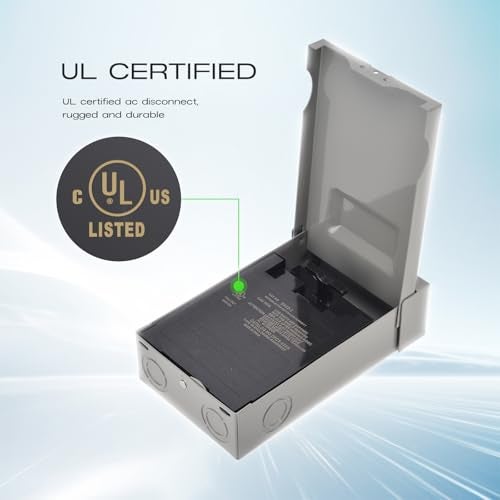 cnaodun AC Disconnect Box Outdoor, CNAODUN 60 Amp Disconnect 120/240 Volt 2 Pole 1 Phase 3wire Waterproof Pull Out Switch Metal Box for Air Conditioner Non-Fused UL Listed - Image 3