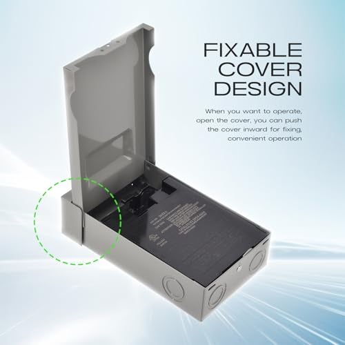 cnaodun AC Disconnect Box Outdoor, CNAODUN 60 Amp Disconnect 120/240 Volt 2 Pole 1 Phase 3wire Waterproof Pull Out Switch Metal Box for Air Conditioner Non-Fused UL Listed - Image 5