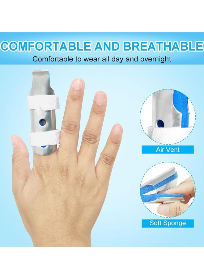 2 Pcs Finger Splint, Adjustable Aluminum Support for Finger Fracture, Sprain and Strain,Breathable Lightweight Finger Braces Joint Stabilizer (Medium) - Image 4