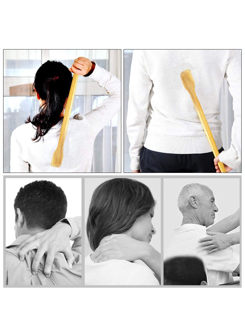 SYOSI 2Pcs Wooden Manual Back Scratchers Massager Long Back Scratcher for Body Relaxation Relieving Discomforts Itching  - Image 4