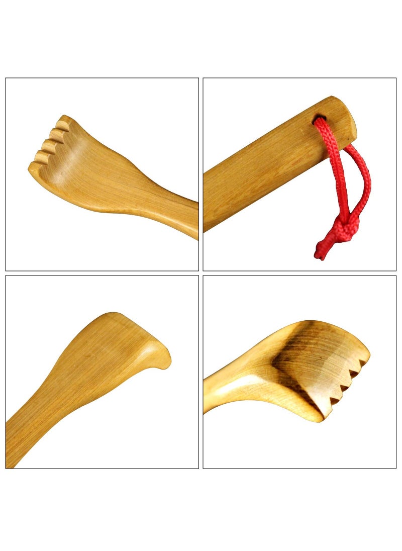 SYOSI 2Pcs Wooden Manual Back Scratchers Massager Long Back Scratcher for Body Relaxation Relieving Discomforts Itching  - Image 2
