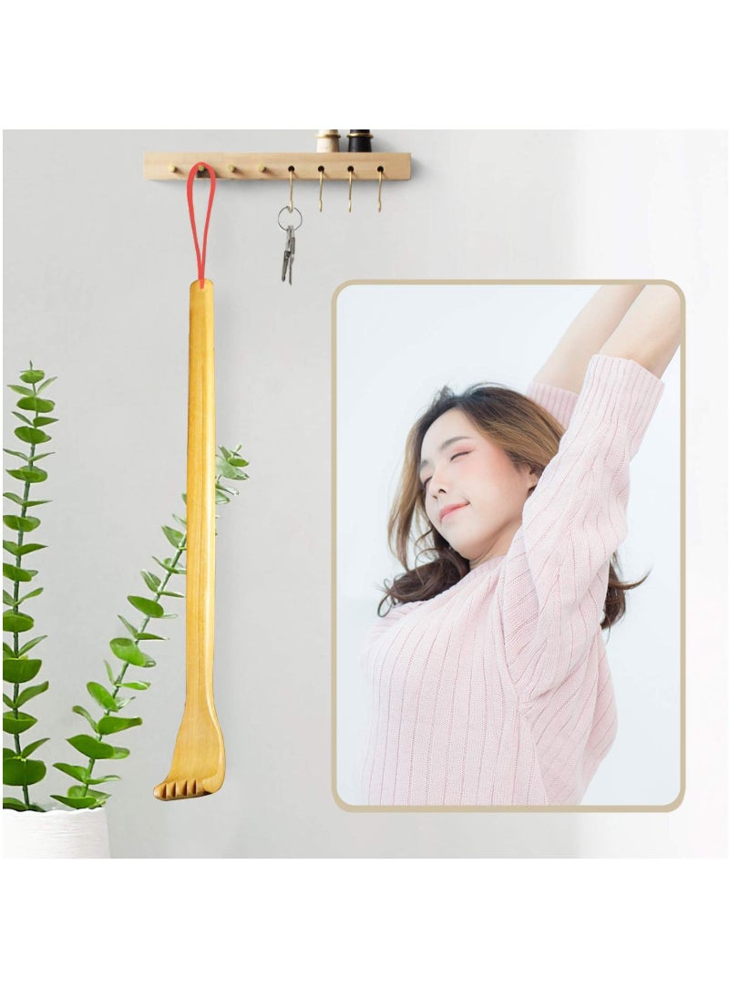 SYOSI 2Pcs Wooden Manual Back Scratchers Massager Long Back Scratcher for Body Relaxation Relieving Discomforts Itching  - Image 5
