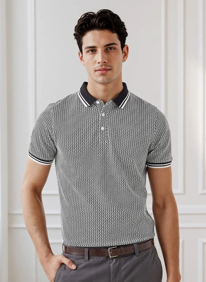 Splash FAV Men's Short Sleeves Printed Polo T-shirt