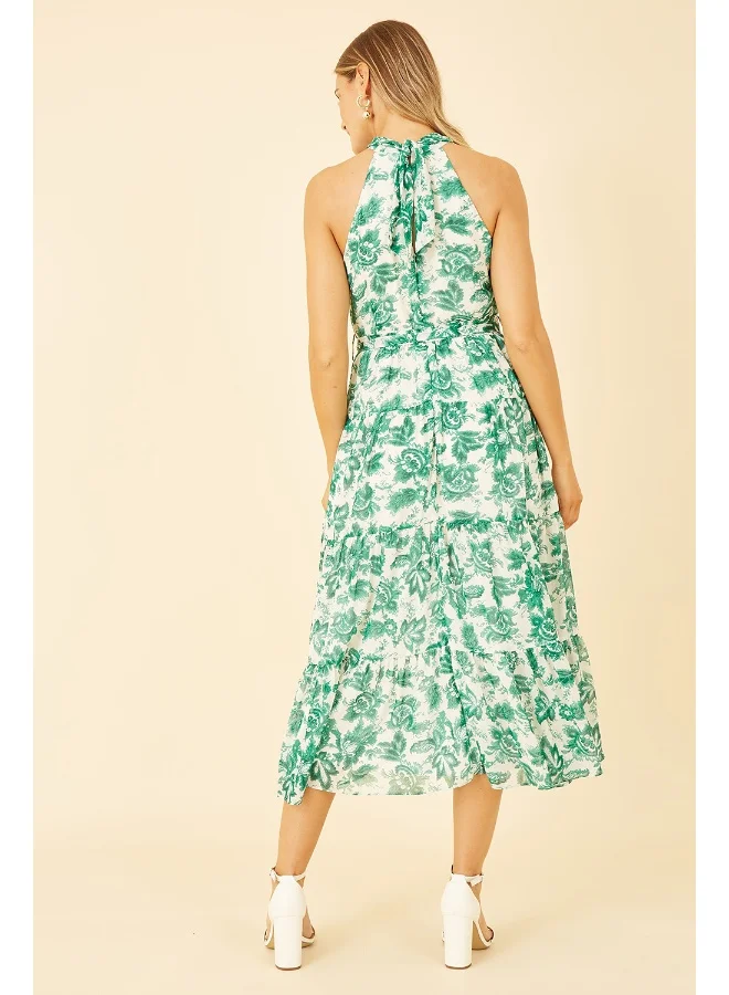 Yumi Floral Halter Midi Dress