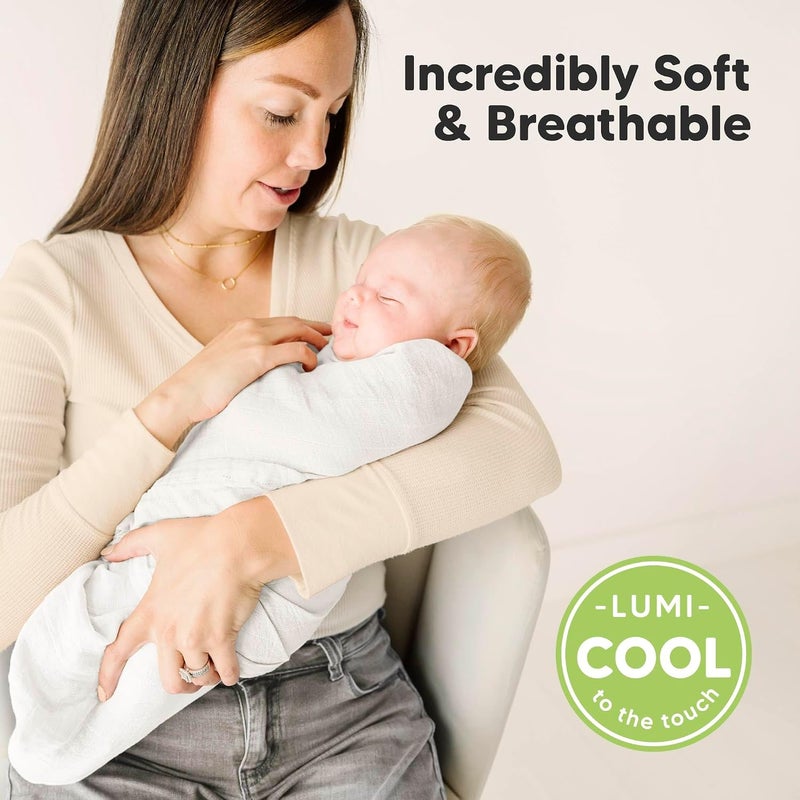 KeaBabies 4-Pack Muslin Swaddle Blankets for Boys, Girls - Organic Baby Swaddles for Newborns, Soft & Breathable Receiving Baby Blankets for Girl, Boy, Neutral, Newborn Essentials Gift (Soft White) - Image 2
