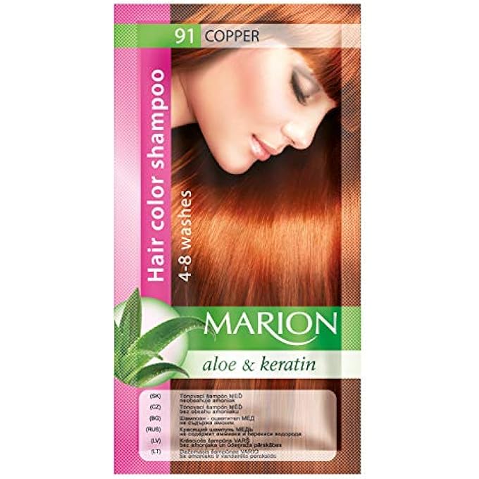 HAIR COLOR SHAMPOO IN SACHET LASTING 4-8 WASHES - 91 - LIGHT COPPER