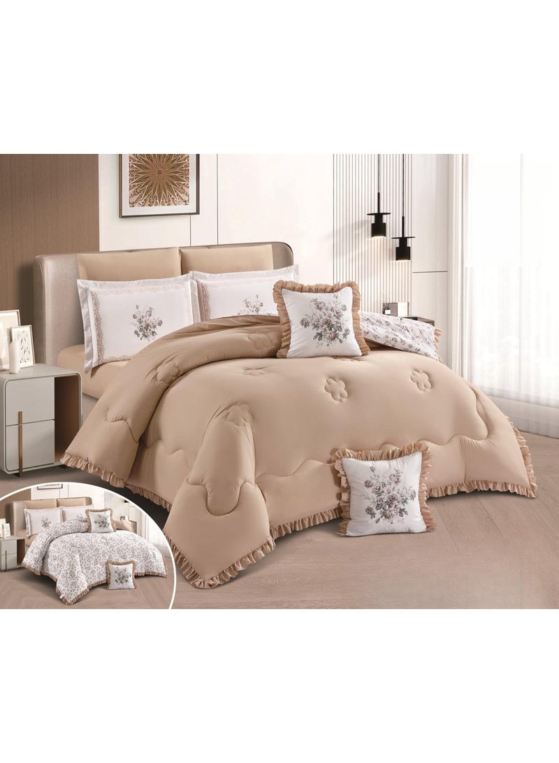 مفرش دانا نفرين نضام وجهين 8قطع صيفي فاخر