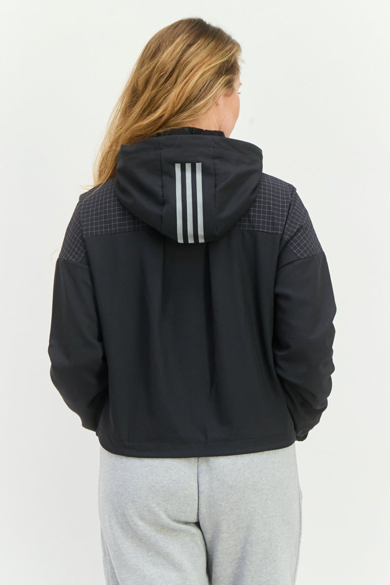 Adidas Women Spots Wear Fit Long Sleeve Outdoor Jacket ,Black - Image 3