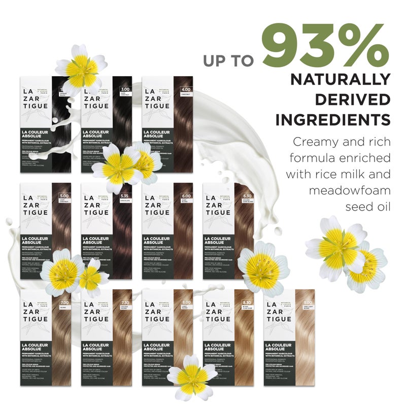 Lazartigue La Couleur Absolue, Permanent Hair Color with Botanical Extracts, Light Chestnut, Full Grey Coverage Coloring Kit, Vegan, Cruelty-Free, Ammonia-Free - Image 3