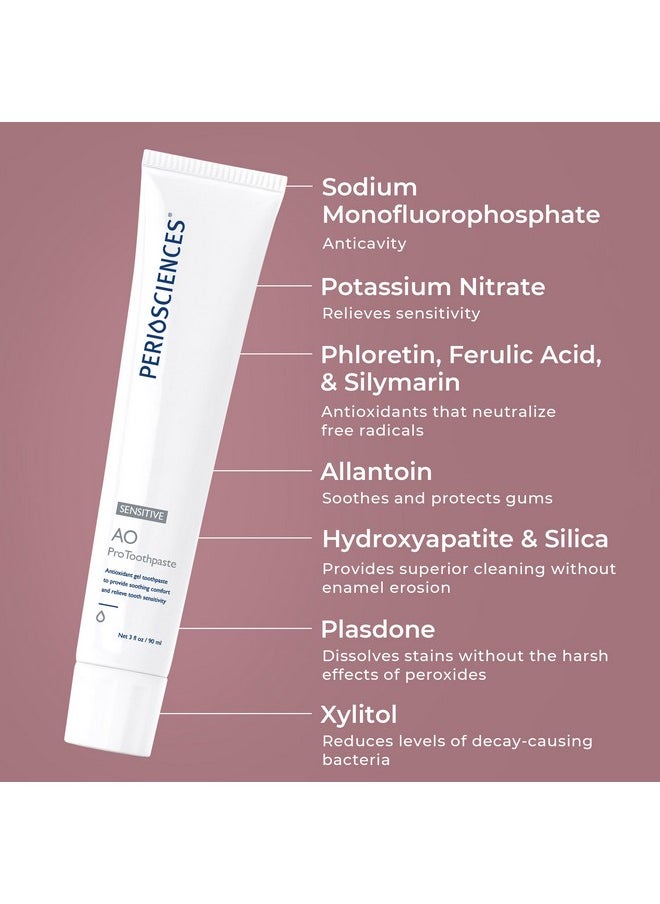 PerioSciences - Ao Pro Sensitive Toothpaste With Nano Hydroxyapatite Reduces Sensitivity Remineralizing 3 Fl Oz / 90Ml - Image 1