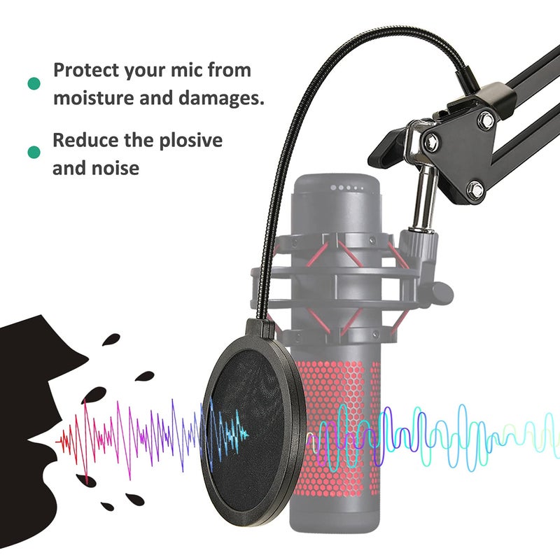 Rigych QuadCast Mic Arm Boom Stand, Adjustable Suspension Boom Scissor Microphone Arm Stand for HyperX QuadCast, QuadCast S-RGB USB Condenser Microphone by Rigych - Image 3