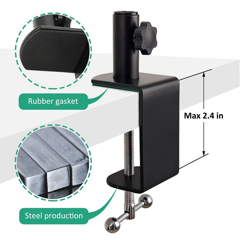 Rigych QuadCast Mic Arm Boom Stand, Adjustable Suspension Boom Scissor Microphone Arm Stand for HyperX QuadCast, QuadCast S-RGB USB Condenser Microphone by Rigych - Image 5