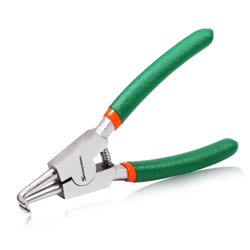 SPEEDWOX Circlip Pliers 5Inch External Snap Ring Pliers Tip Diameter 006 Inch Precision Retaining Ring Pliers Curved Jaws for Ring Remover Retaining