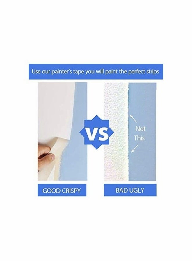 Generic White Masking Tape 3 Pack, General Purpose Beige Painter's Tape 0.7inch x 164ft(50m), 492ft(150m)  - Image 5