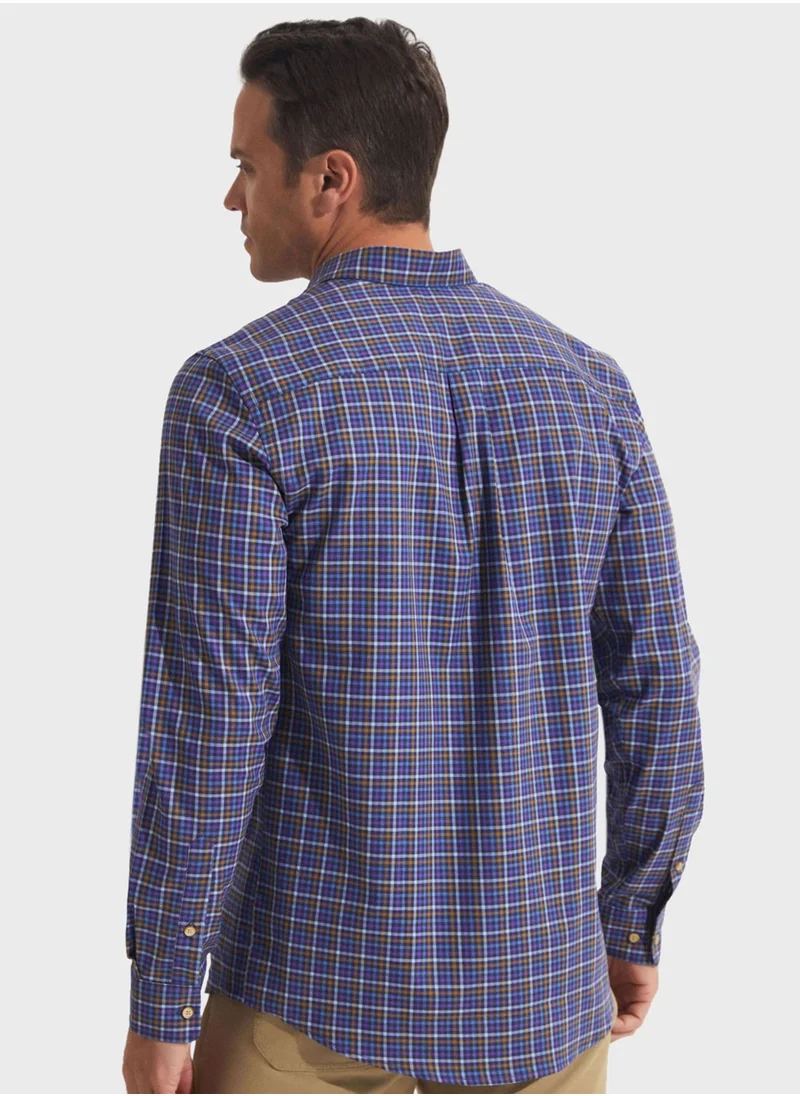 JUNE Check Deatiled  Regular Fit Shirt