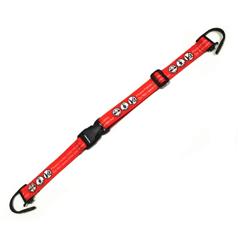 Hooshing Kids Baby Safety Seat Belt Adjustable Supermarket Shopping Cart Belt Chair Seat Belts Red - Image 1