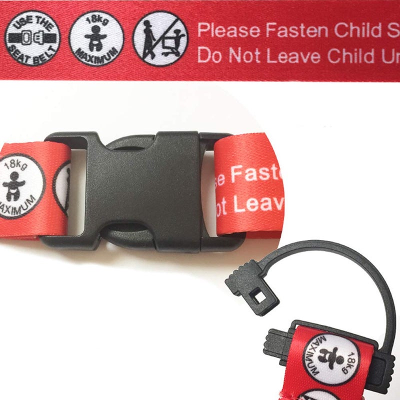 Hooshing Kids Baby Safety Seat Belt Adjustable Supermarket Shopping Cart Belt Chair Seat Belts Red - Image 3