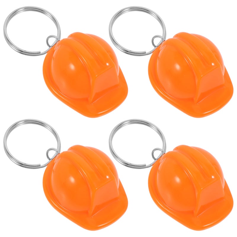 4pcs Mini Construction Hat Keychain Design Mini Helmet Keyring Unique Fun Engineering Keychain For Construction Party Favors - Image 3