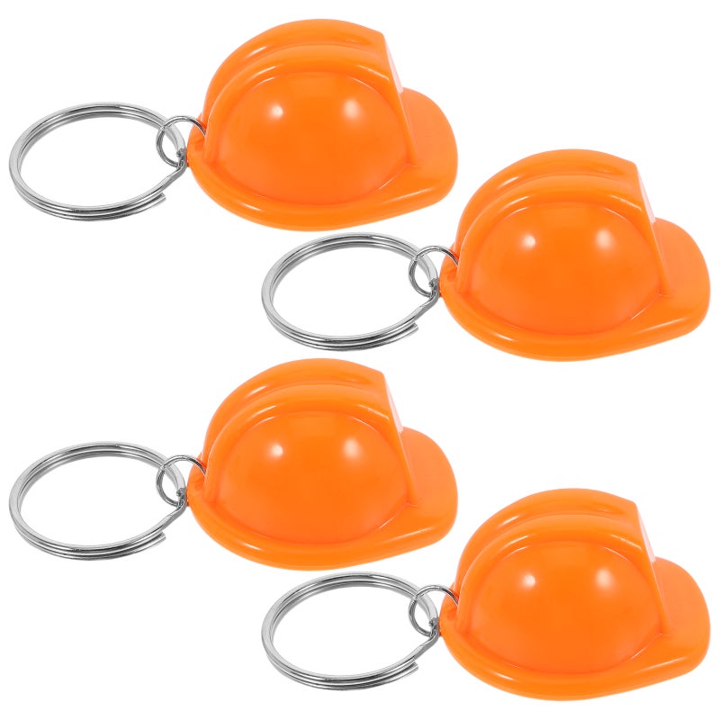 4pcs Mini Construction Hat Keychain Design Mini Helmet Keyring Unique Fun Engineering Keychain For Construction Party Favors - Image 1