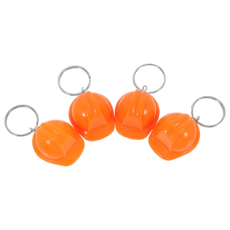 4pcs Mini Construction Hat Keychain Design Mini Helmet Keyring Unique Fun Engineering Keychain For Construction Party Favors - Image 4