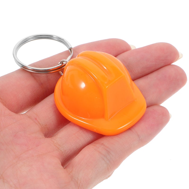 4pcs Mini Construction Hat Keychain Design Mini Helmet Keyring Unique Fun Engineering Keychain For Construction Party Favors - Image 2