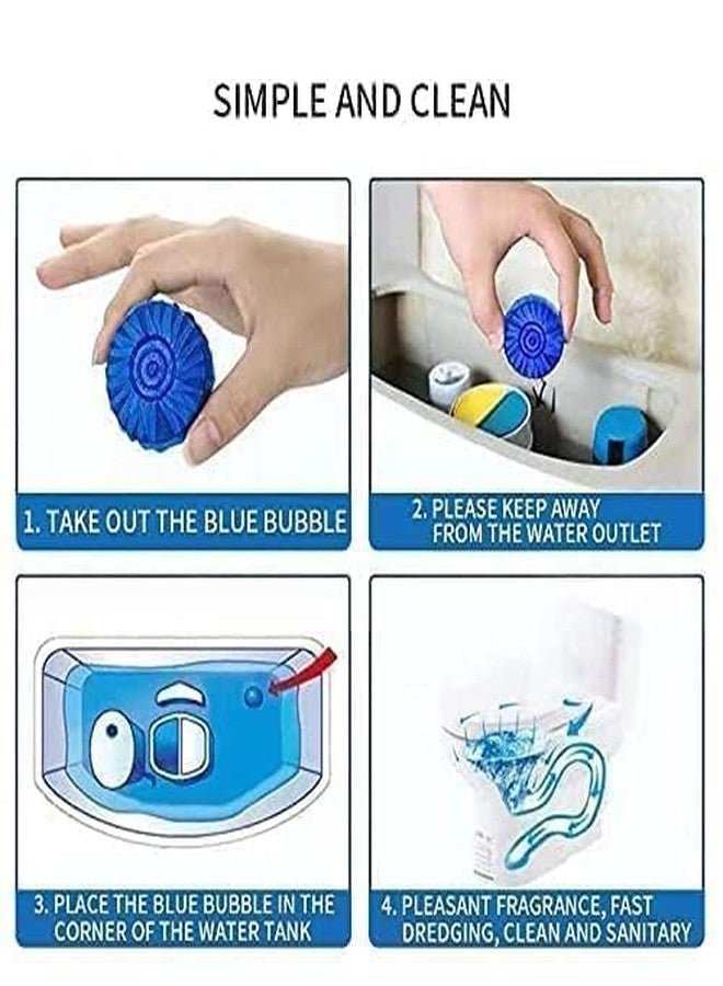 VLSYS Flushmatic In-Cistern Toilet Cleaner Blocks Marine Blue 50 g Pack of 10 Long-Lasting Toilet Cleaning Balls for Hygiene and Freshness - Image 2