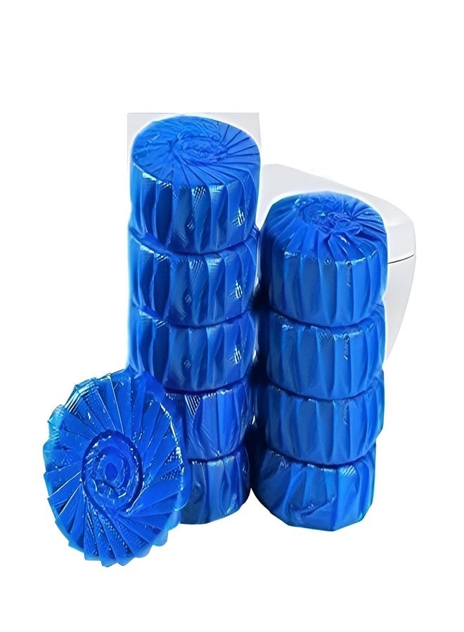 VLSYS Flushmatic In-Cistern Toilet Cleaner Blocks Marine Blue 50 g Pack of 10 Long-Lasting Toilet Cleaning Balls for Hygiene and Freshness - Image 1