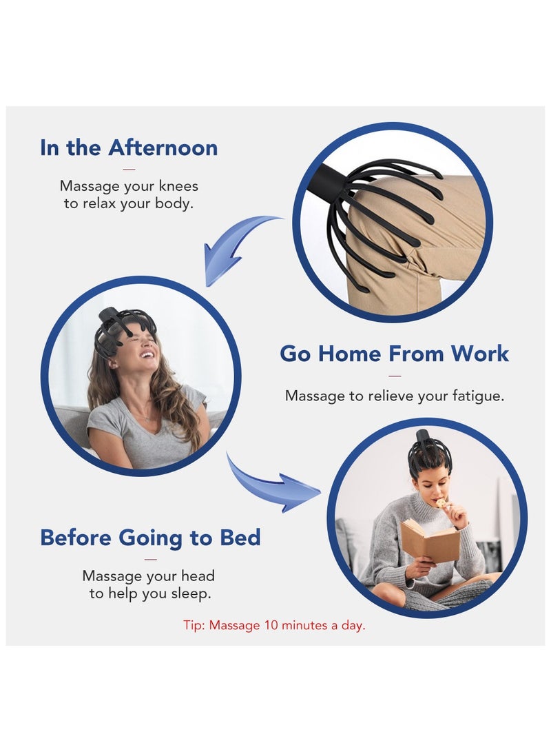 General Electric Multi-Claw Scalp Massager Relief Stress Stimulating Hair Hands Free USB Rechargeable  - Image 5
