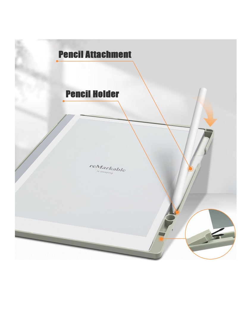 My Choice Folding Case Cover with Pen Slot for Remarkable 2 10.3inch- Grey - Image 5