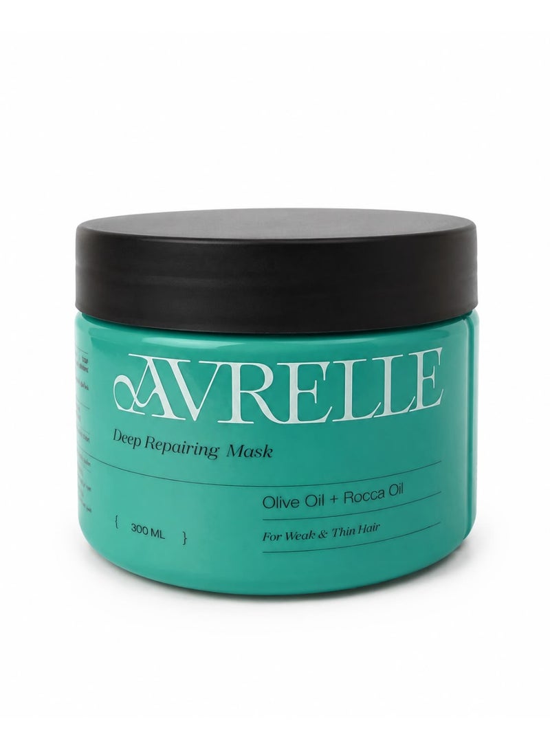 Avrelle Deep Repairing Hair Mask with Olive Oil & Rocca Oil for Weak & Thin Hair - 300 ml - Image 1