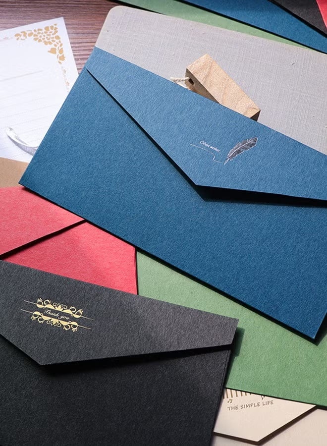 8 PCS Vintage Colourful Kraft Paper Envelopes Kraft Paper Envelopes Invitation Envelopes Budget Envelopes - Image 3