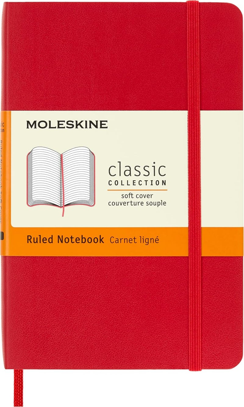 Moleskine Classic Leather Notebook, Hard Cover, Large (5" x 8.25") Ruled/Lined, Bordeaux Red, 176 Pages - Image 1