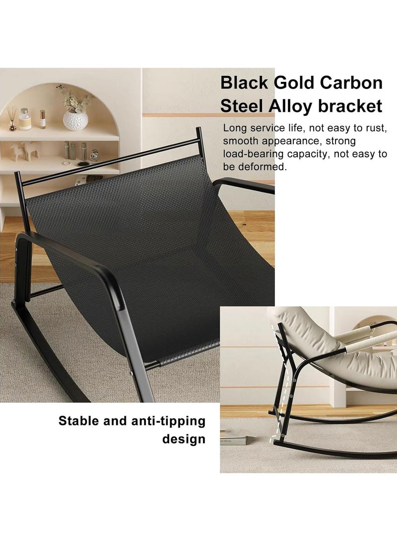 OHAHO Outdoor Rocking Chair Oversized Patio Rocker Comfy Reading Lounge Indoor Egg Chair for Bedroom Living Room Porch Garden Lawn - Image 5
