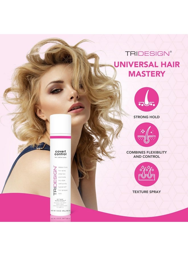TRIDESIGN TRI Design Covert Control - Fast-Drying Hairspray for Women and Men, Strong Hold and Hair Setting, Provides Hidden Control, 10.5 Oz  - Image 4