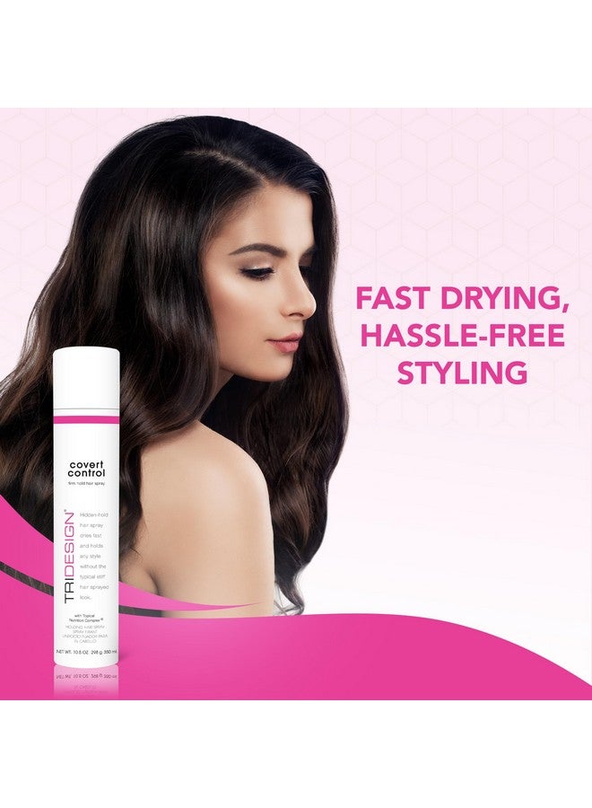 TRIDESIGN TRI Design Covert Control - Fast-Drying Hairspray for Women and Men, Strong Hold and Hair Setting, Provides Hidden Control, 10.5 Oz  - Image 3
