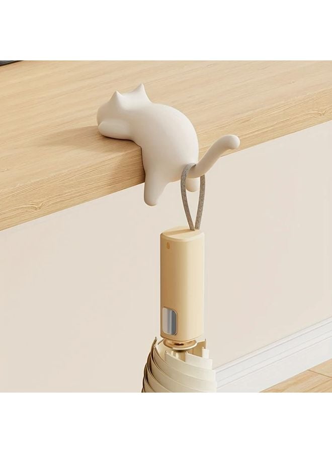 Pink Cat Hook No Drill No Trace Multifunctional Table Side Hanger For School Desk - Image 5