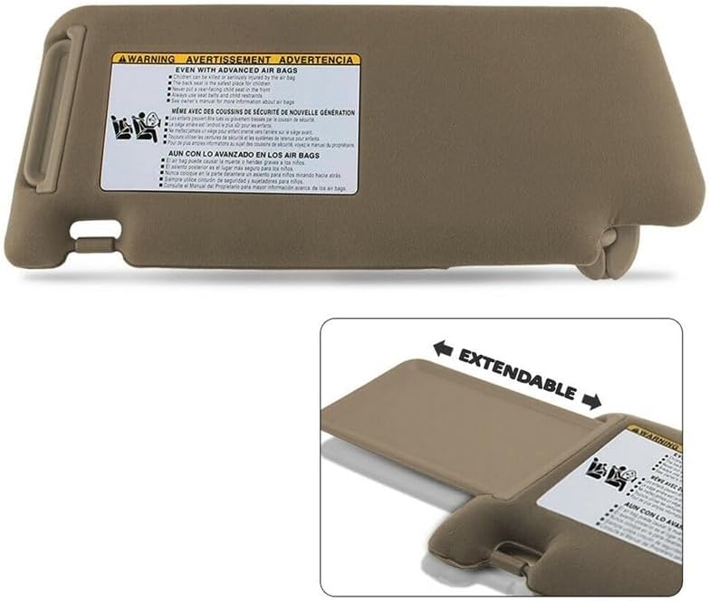 Wivplex Beige Sun Visor Replacement for Toyota Tacoma 2005-2012 - Image 5