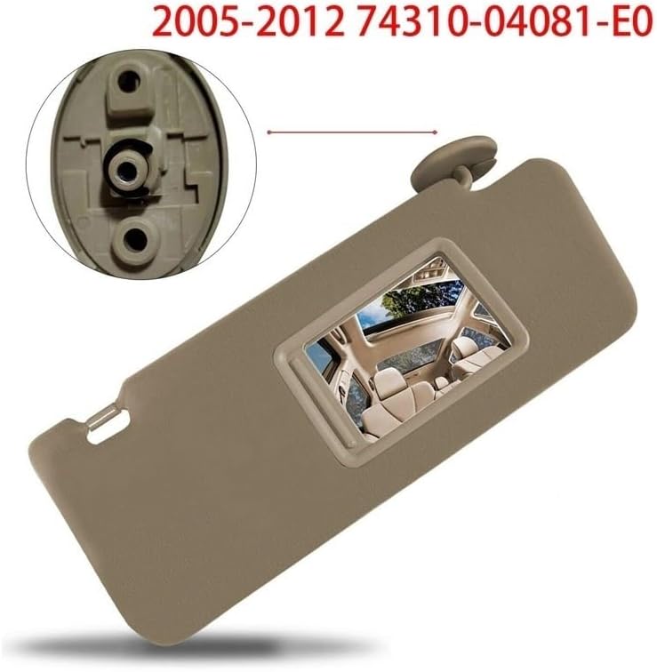 Wivplex Beige Sun Visor Replacement for Toyota Tacoma 2005-2012 - Image 4