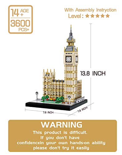 dOvOb Real Big Ben Micro Building Blocks Set 3600PCS World Famous Architectural Model Toys Gifts for Kid and Adult - Image 5
