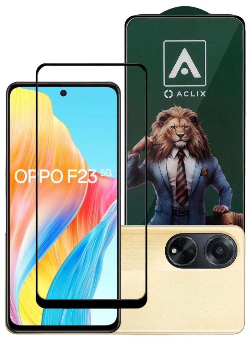 ACLIX 2 Pieces Antistatic ESD Dustproof Premium Quality High Definition Tempered Glass Screen Protector Designed For Oppo F23 - Image 1