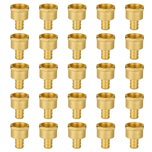 SUNGATOR 25-Pack 1/2" Pex Female Adapter, No Lead Brass Fitting, NSF, UPC Certified - Image 1