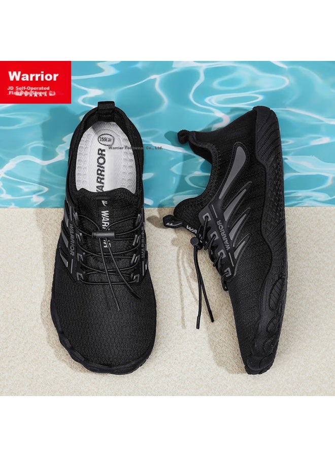 Pull Back Warrior Men'S Running Shoes Summer New Trend Breathable Soft Sole Sports Shoes Black 40 - Image 2